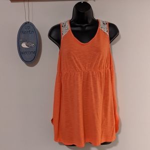Pink/orange maternity tank top